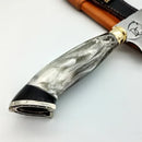 Faca de Churrasco Artesanal 8" Aço Inox 3mm - Cabo Resina e Ferradura