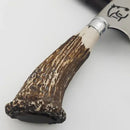 Faca de Churrasco Artesanal 8" Aço Inox 3mm - Cabo Chifre de Cervo Natural