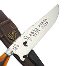 Faca Artesanal para Churrasco 8" Lâmina Vazada - Quem Pesca Vive Mais