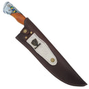 Faca Artesanal para Churrasco 10" Bandeira do Brasil - Cutelaria Gaúcha Patriótica