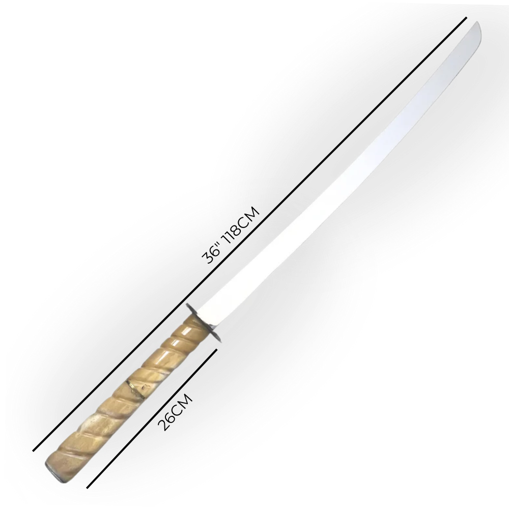 Katana Artesanal 29 Polegadas - Cabo Osso Bovino 10 Polegadas - Lâmina 75cm