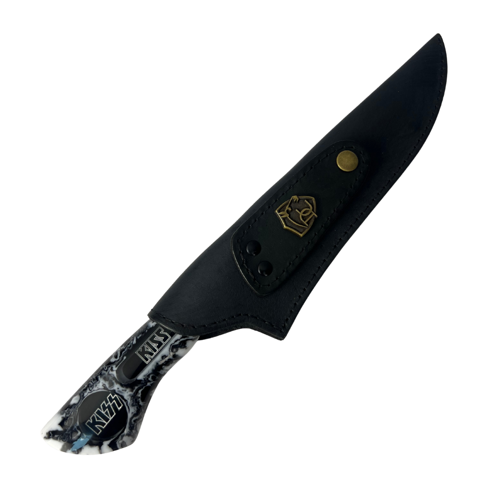 Faca KISS 8" - Cabo Resina Personalizado - Edição Especial Rock