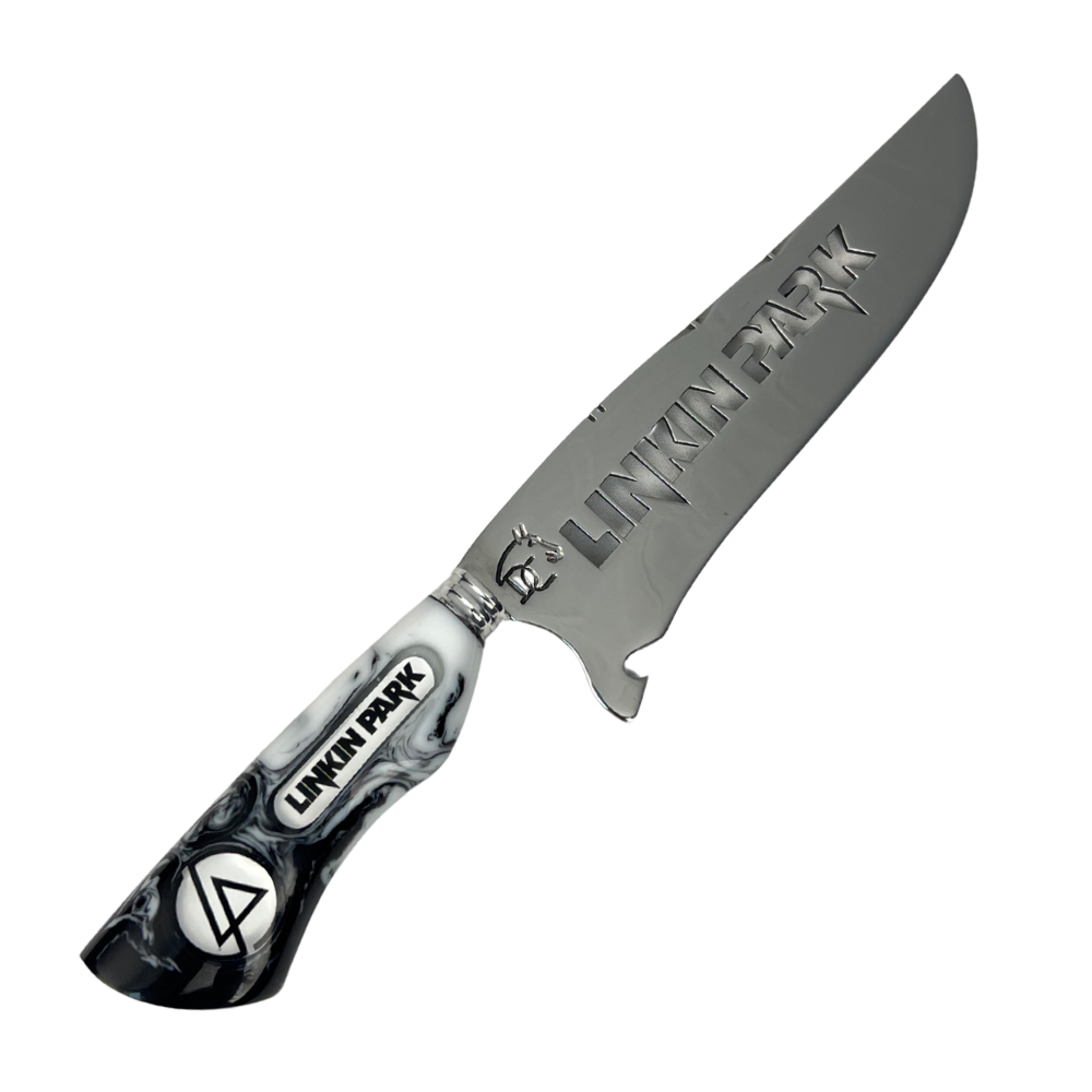 Faca Linkin Park 8" - Cabo Resina Personalizado - Edição Especial Rock