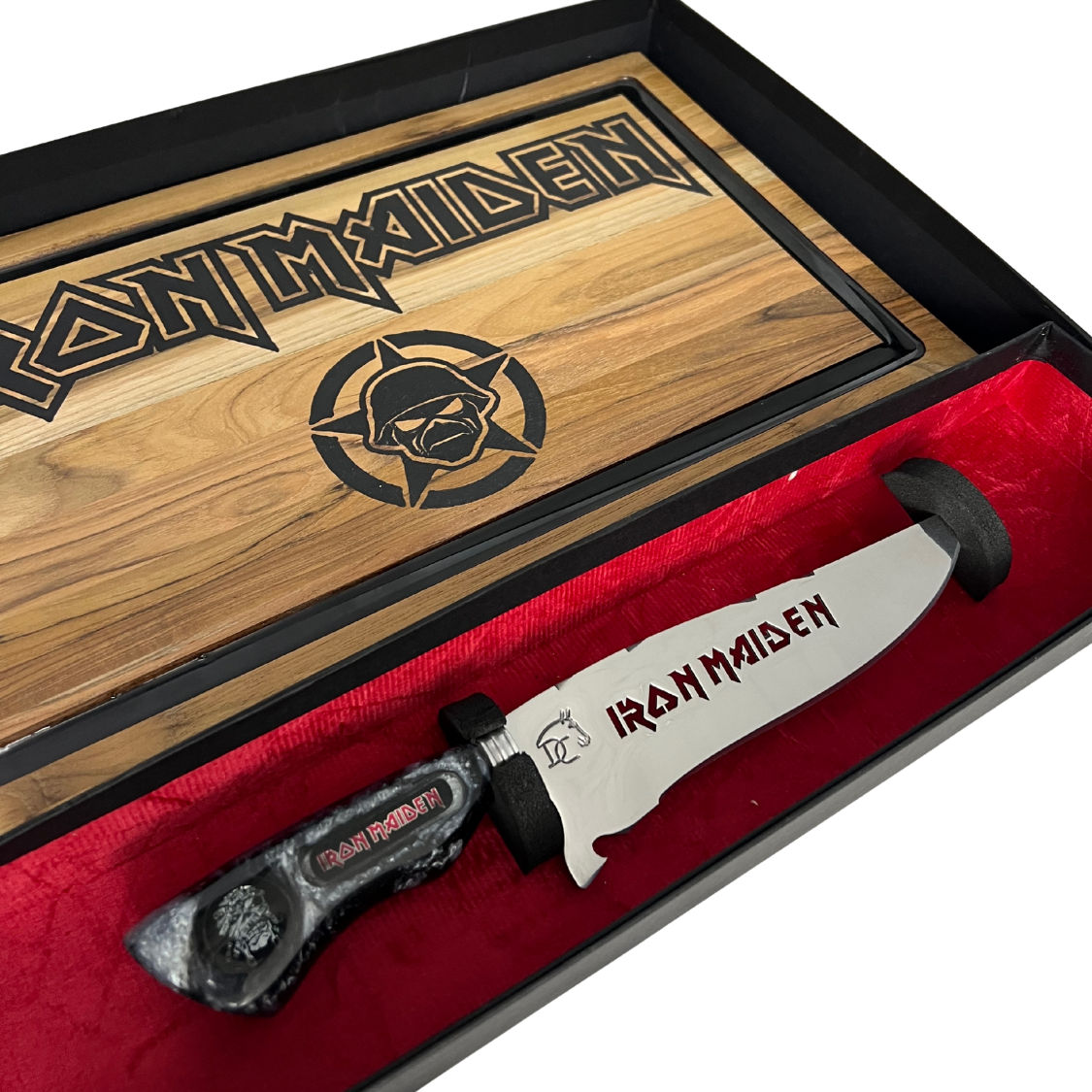 Kit Iron Maiden - Faca 8" + Tábua Personalizada