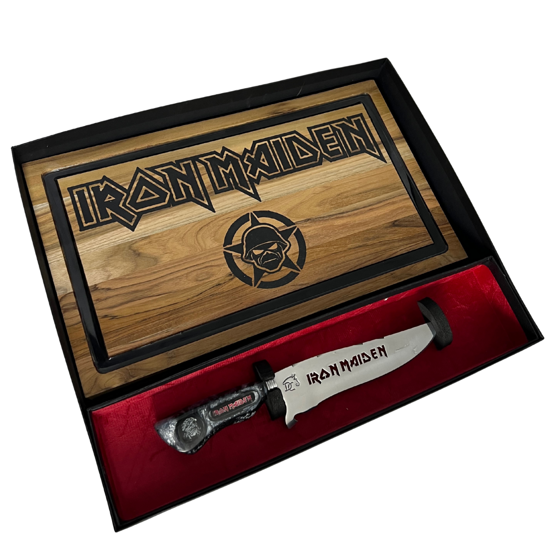 Kit Iron Maiden - Faca 8" + Tábua Personalizada
