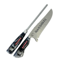 Kit Faca e Chaira 8" Iron Maiden - Cabo Resina Personalizado