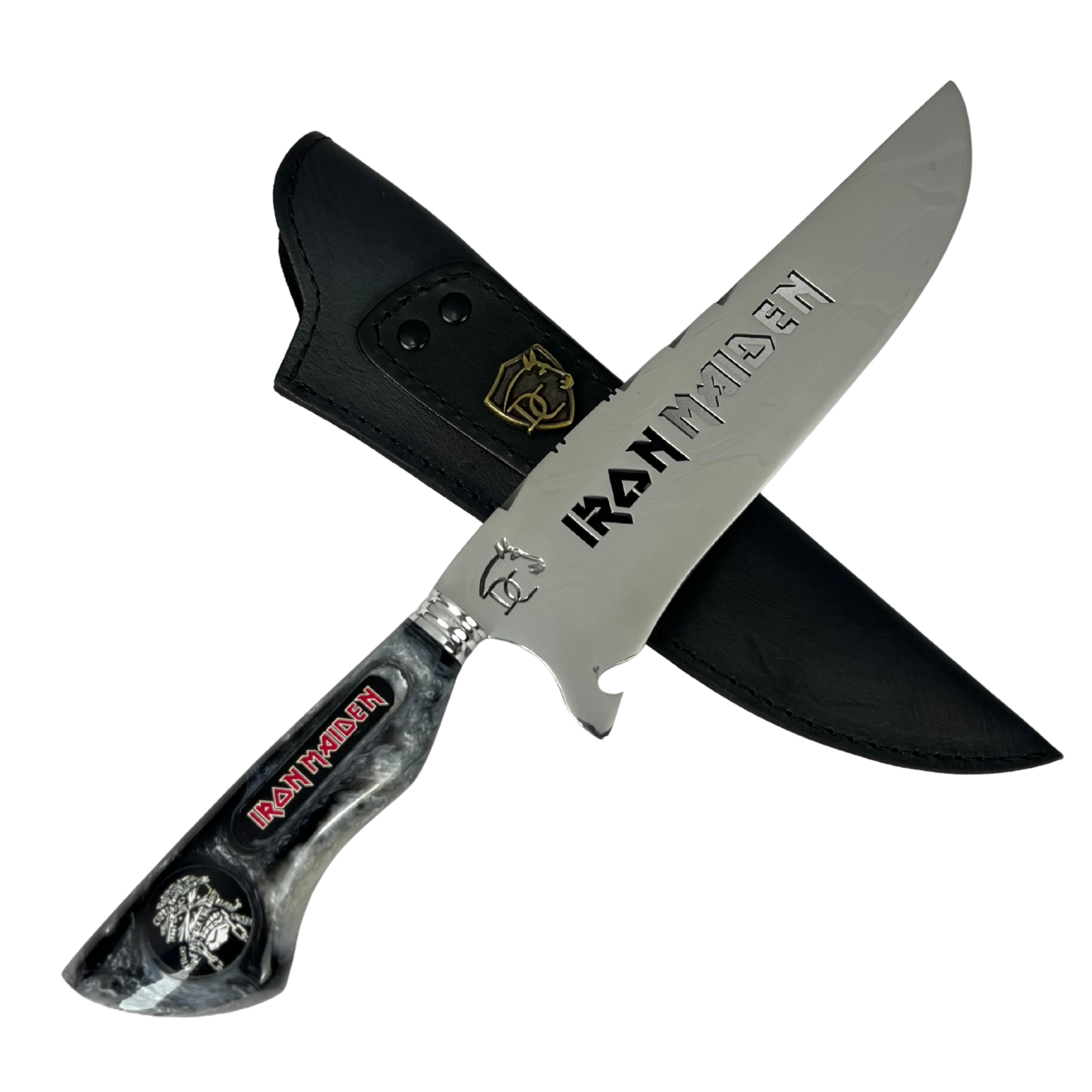 Faca Picanheira Iron Maiden 8 Polegadas - Cabo Resina Personalizado - Churrasco Rock