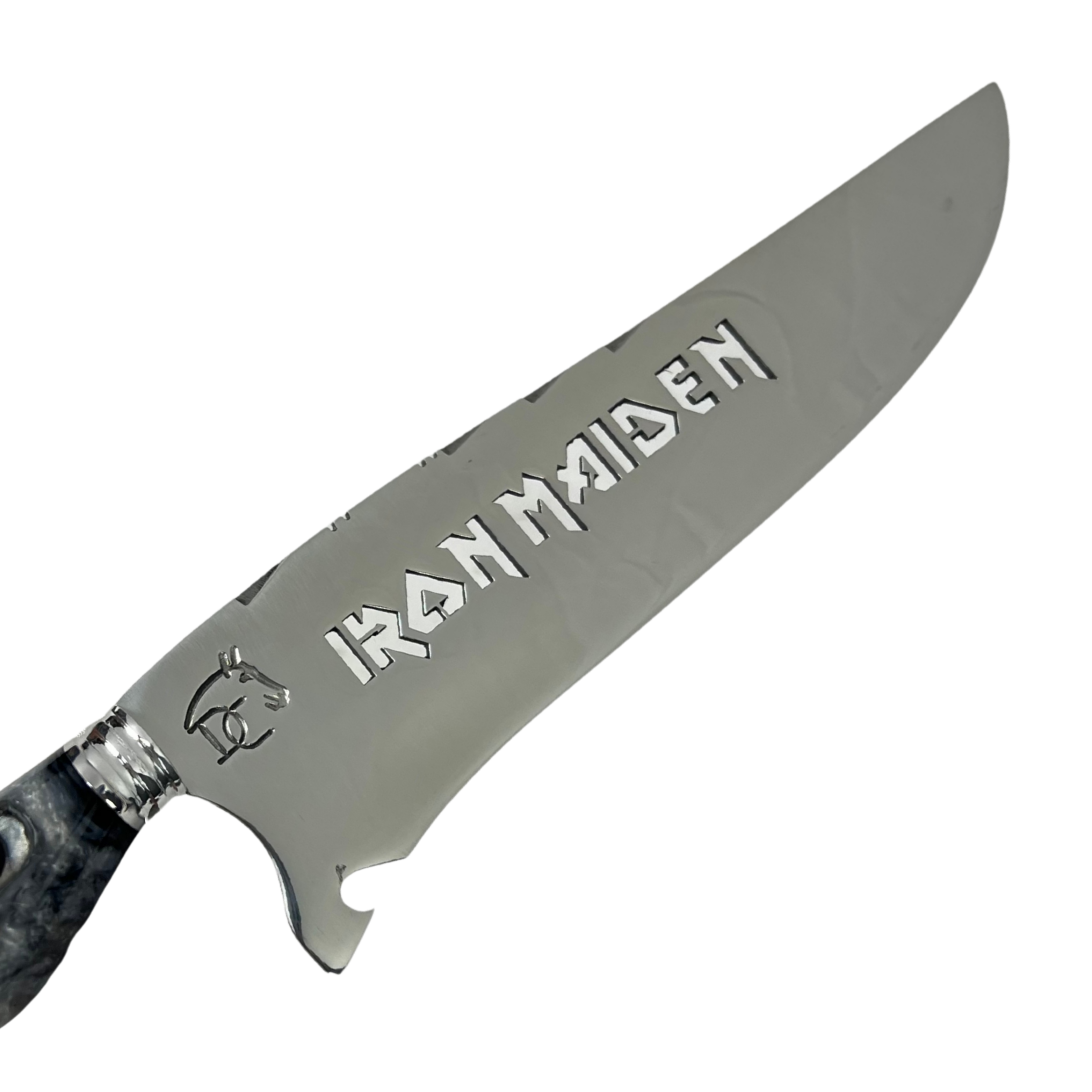 Faca Picanheira Iron Maiden 8 Polegadas - Cabo Resina Personalizado - Churrasco Rock