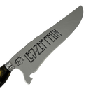 Faca Picanheira 8" Led Zeppelin - Cabo Resina Preta e Dourada