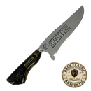 Faca Picanheira 8" Led Zeppelin - Cabo Resina Preta e Dourada