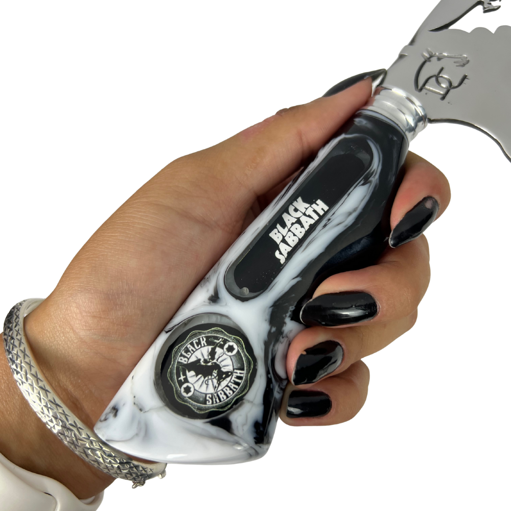 Faca Black Sabbath 8 Polegadas | Lâmina Vazada - Cabo Resina Personalizado