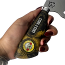 Faca Artesanal Guns N' Roses 8 Polegadas - Aço Inox com Bainha de Couro