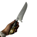 Faca Artesanal Guns N' Roses 8 Polegadas - Aço Inox com Bainha de Couro