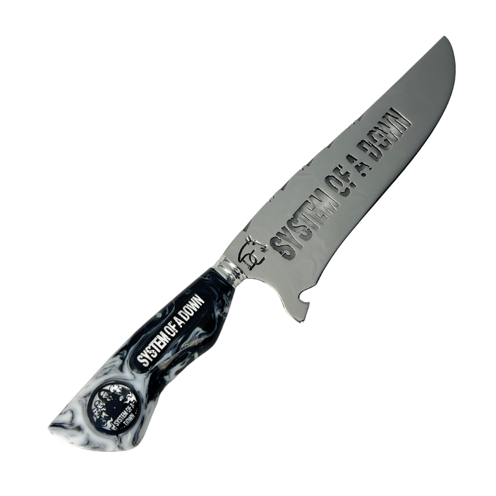 Faca System of a Down 8" - Cabo Resina Personalizado - Edição Especial Metal