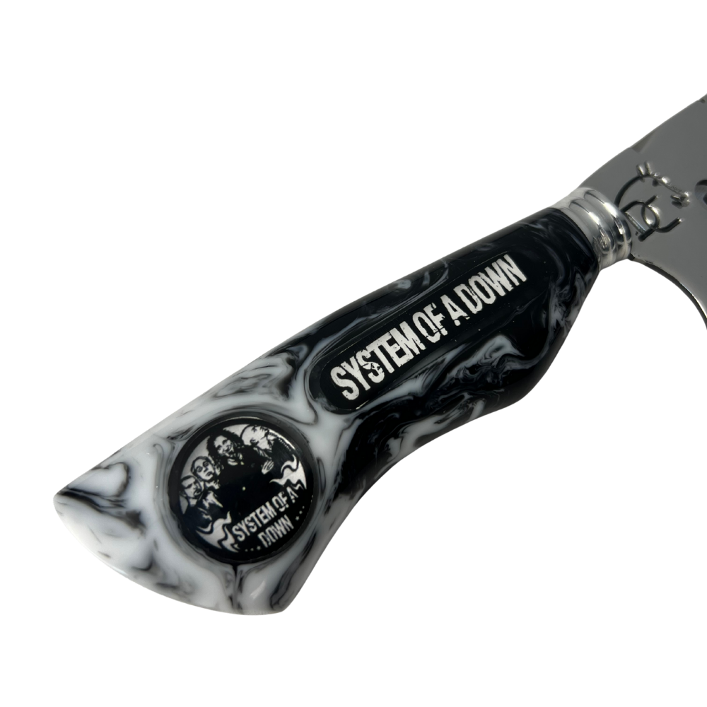 Faca System of a Down 8" - Cabo Resina Personalizado - Edição Especial Metal