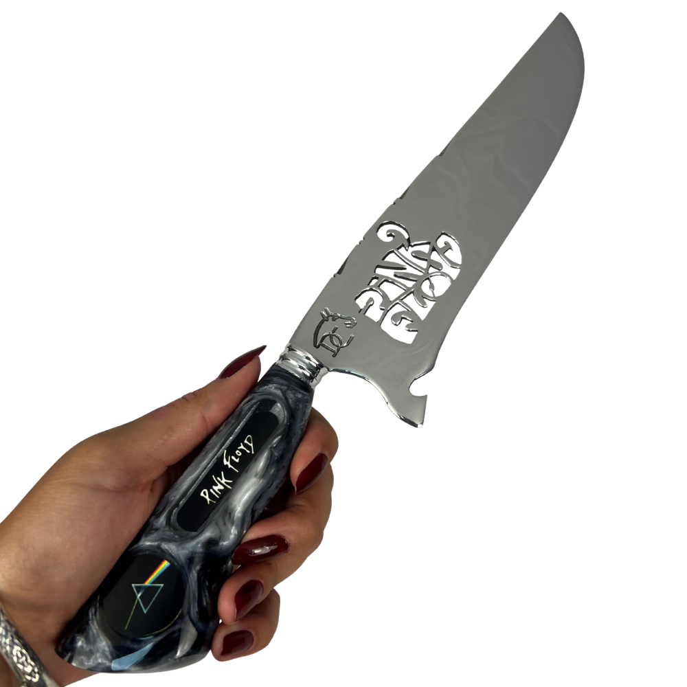 Faca Pink Floyd 8" - Cabo Resina Personalizado - Edição Especial Rock