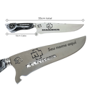 Faca Rammstein 8" - Cabo Resina Personalizado - Rock Industrial Alemão - Edição Especial