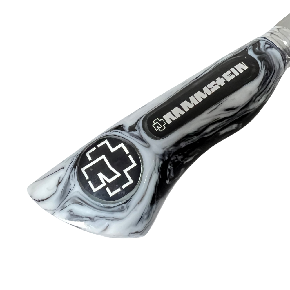 Faca Rammstein 8" - Cabo Resina Personalizado - Rock Industrial Alemão - Edição Especial