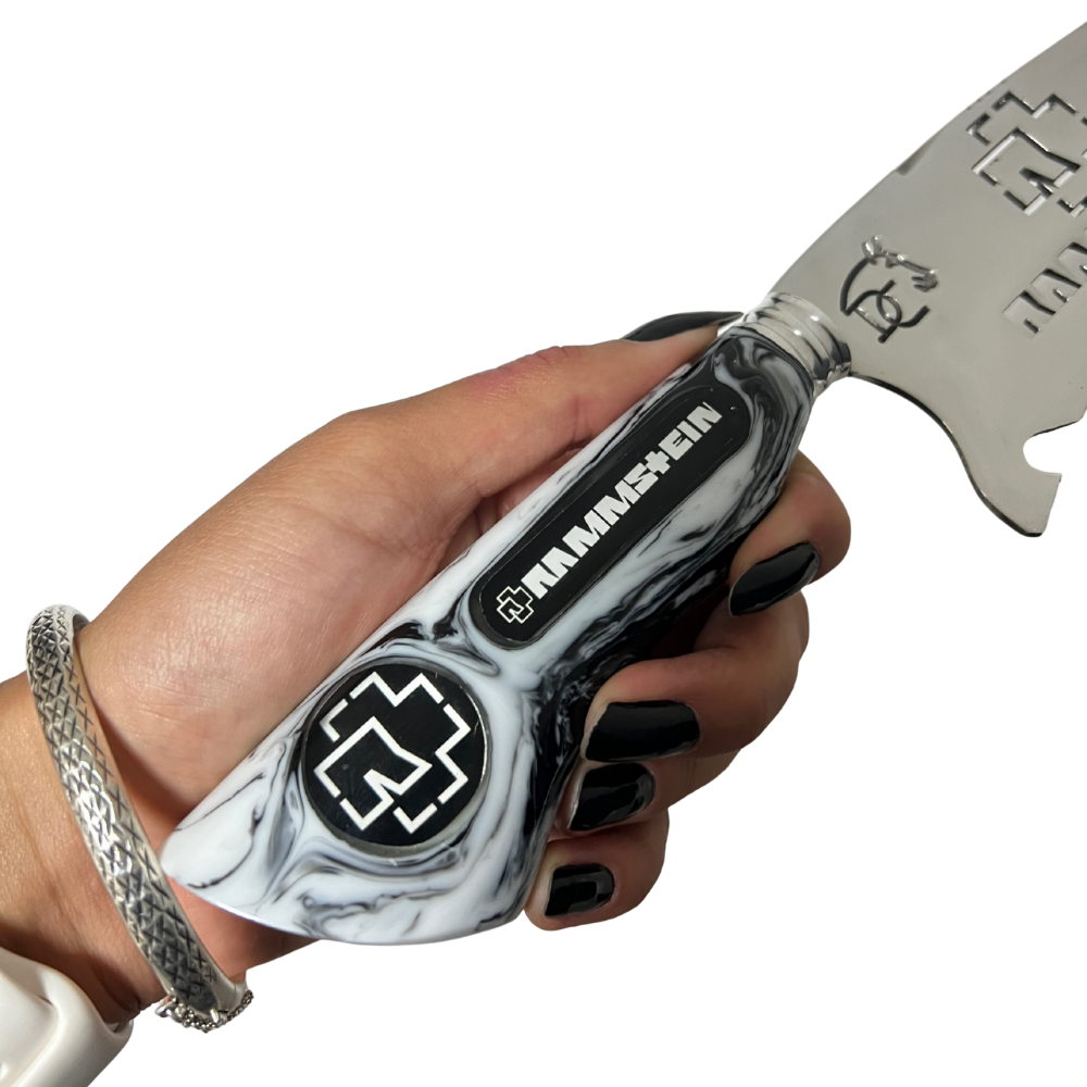 Faca Rammstein 8" - Cabo Resina Personalizado - Rock Industrial Alemão - Edição Especial