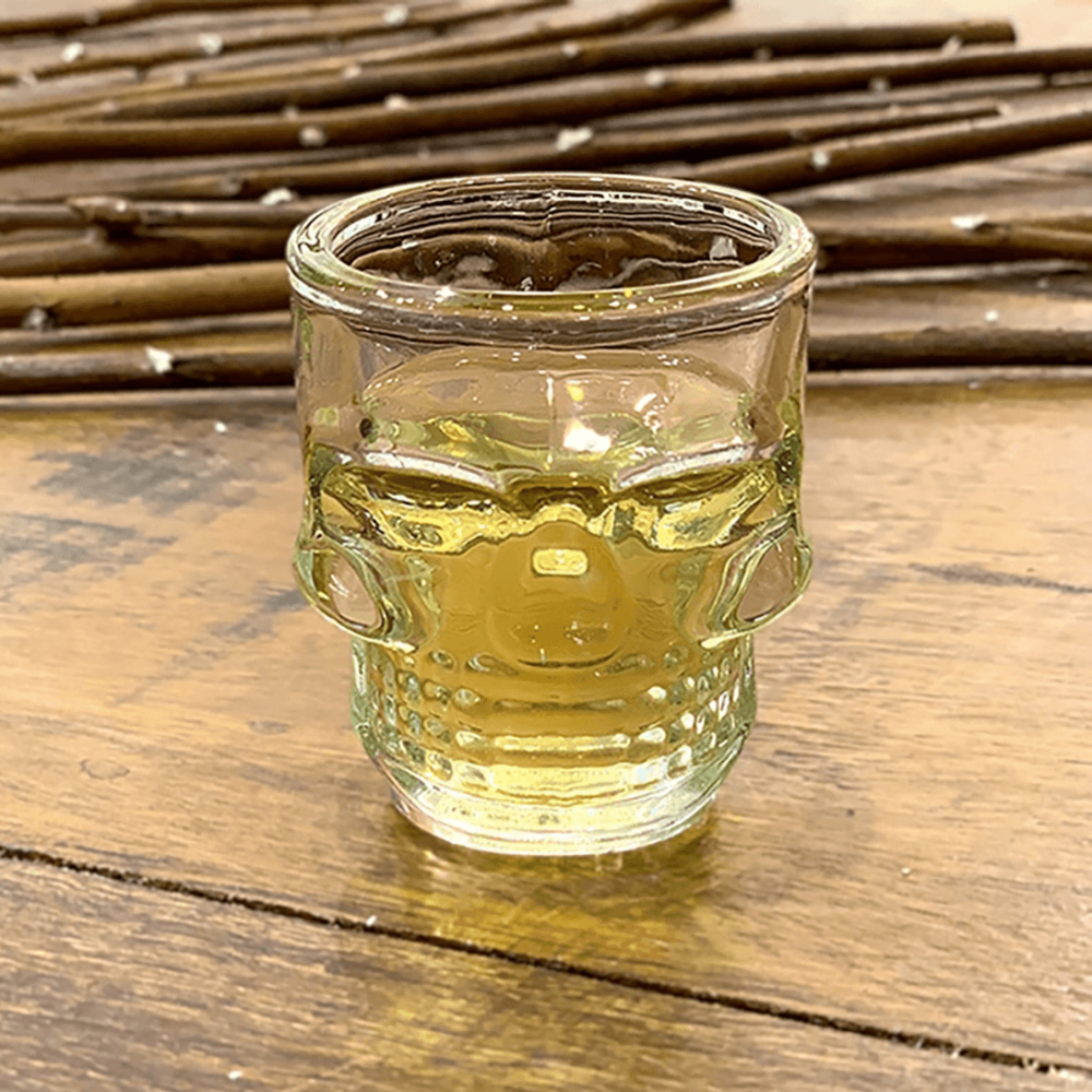 Mini Copo Dose Caveira de Vidro - 50ml - Shot Glass