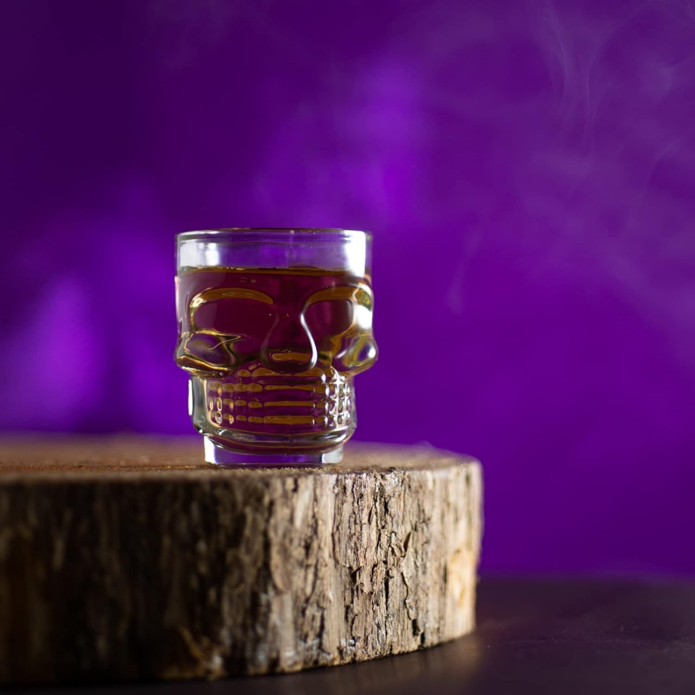 Mini Copo Dose Caveira de Vidro - 50ml - Shot Glass